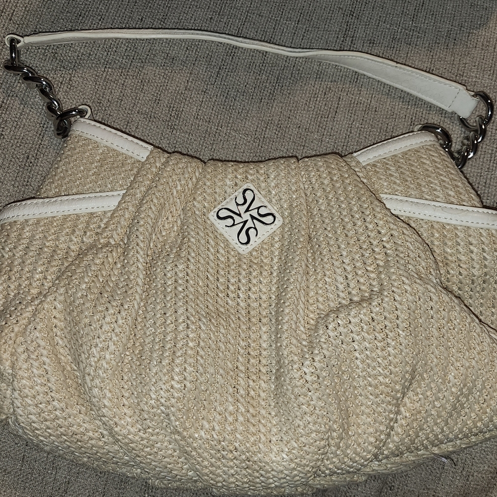 Simply Vera VeraWang Wicker Like Weaved Shoulder Bag Super Clean